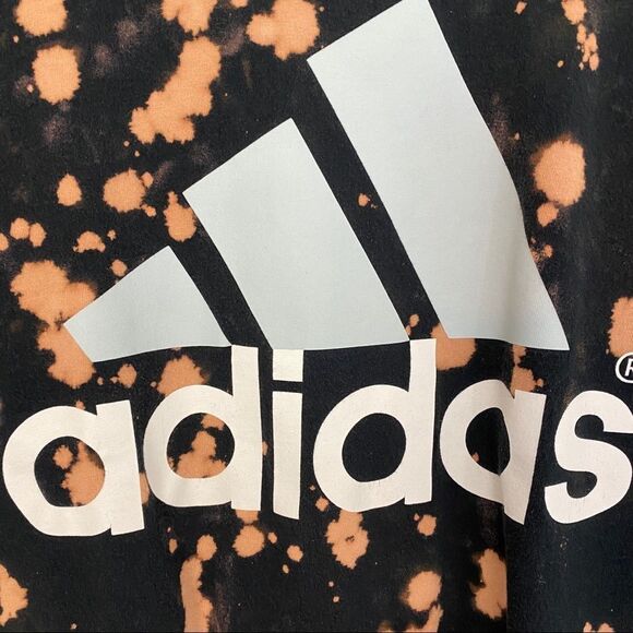 Adidas Go To Tee Black Custom Bleached Unisex - Picture 3 of 7